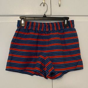 J. Crew white, blue, red shorts